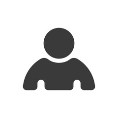 User glyph icon isolated on white background.Vector illustration.