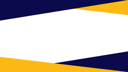 Blue and yellow background color. Triangle shapes. Frame or border. Suitable for social media post and web internet ads. Template layout. Frame, boarder for text, picture, advertisement. Empty space. 