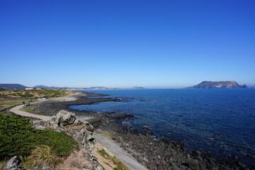 fine view from seaside cliff