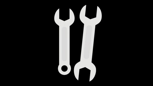 An icon of a set of two gray metal wrenches.