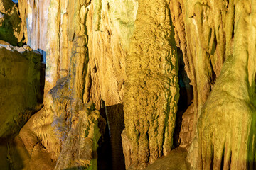 Fakilli Cave, located in Duzce, Turkey, offers a wonderful view with natural formations, stalactites and stalagmites.