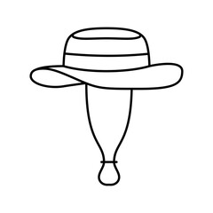 boonie hat cap line icon vector illustration