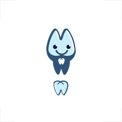 cute rabbit combined from tooth character