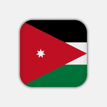 Jordan flag, official colors. Vector illustration.