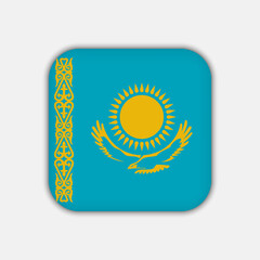 Kazakhstan flag, official colors. Vector illustration.