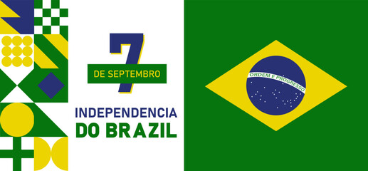 National Day or Independence Day Design for Brazilian Celebration Vector Illustration. 7 de setembro, independencia do brasil, (translation : 7 September, Independence Day of Brazil)