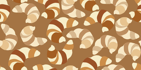 Seamless pattern with croissant