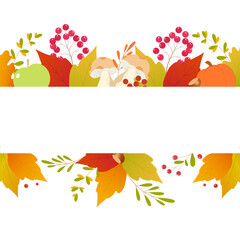 autumn leaves background, frame, thanksgiving day