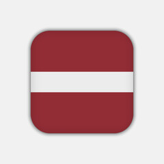Latvia flag, official colors. Vector illustration.