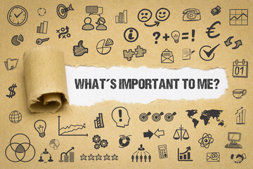 What´s important to me?