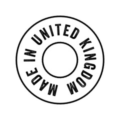 Made in United Kingdom text emblem stamp, concept background