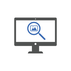search image icon Vector illustration. Picture, Camera icon