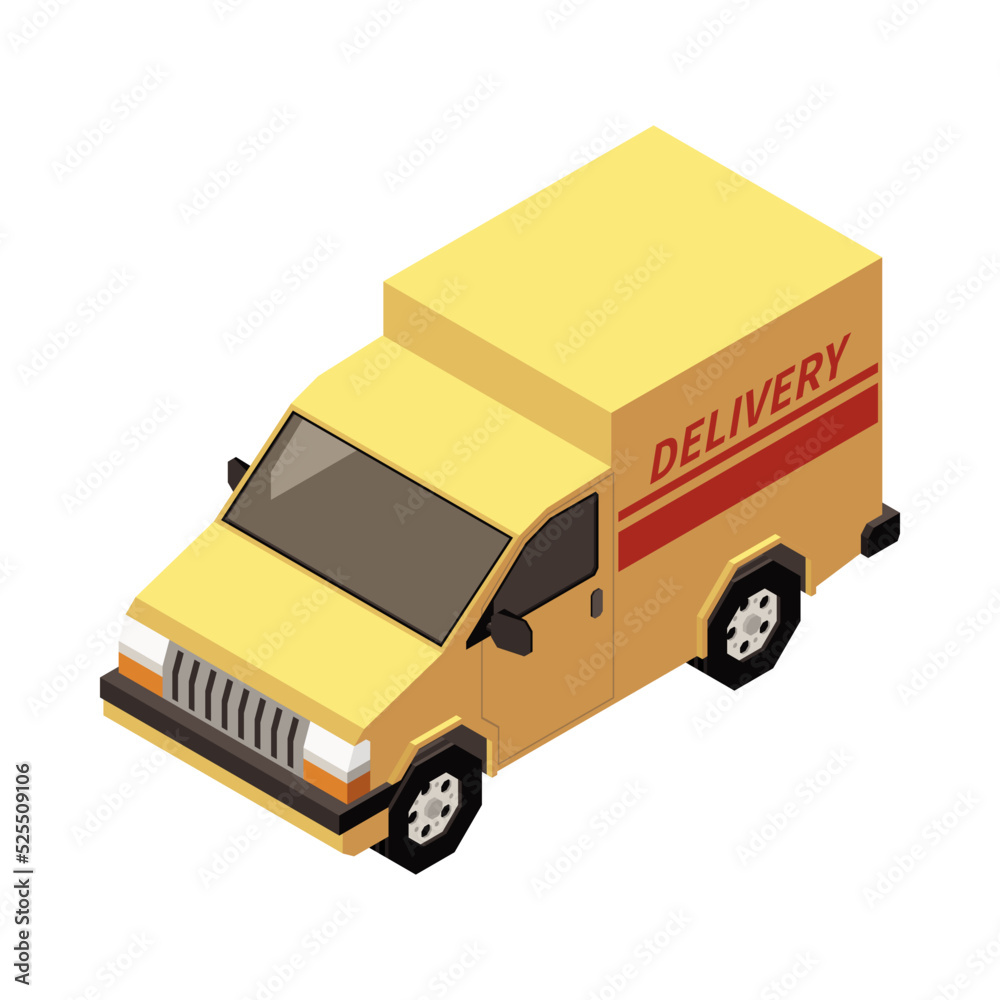 Wall mural delivery van icon