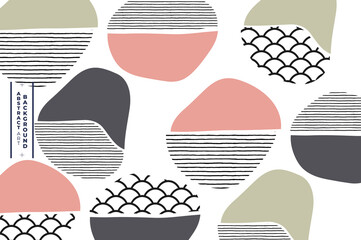 abstract liquid sphere in green pink and black with striped and color on white background modern art wallpaper can be use for notebook cover website template travel brochure vector eps.