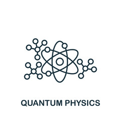 Quantum Physics icon. Line simple Science icon for templates, web design and infographics