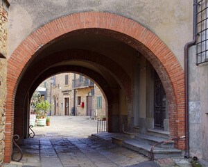 Obraz premium entrance to the village
