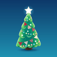 christmas tree element for decoration - 525510577