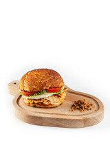 burger on white background