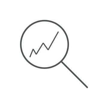 market research line icon vector illustration. Market Analysis icon. Used for SEO or websites