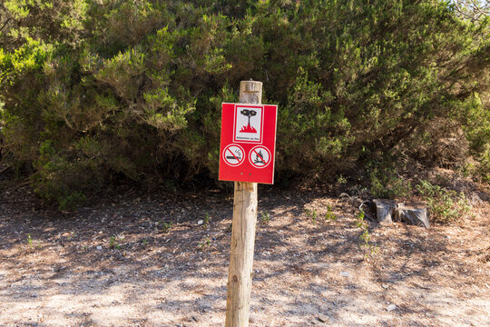 Forest Fire Prevention Sign In France