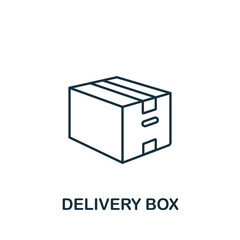 Delivery Box icon. Line simple line Shipping icon for templates, web design and infographics