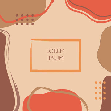 Abstract poster, trendy terracotta design template. Vector layout.