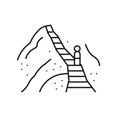 haiku stairs line icon vector illustration