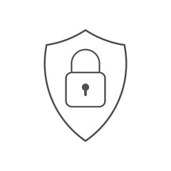 network protection icons. Lock security shield icon