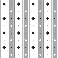 Black White Grey Diamond Tilt Square Vertical Line Stripe Dot Dash Line Circle Seamless Pattern Vector Illustration Tablecloth, Picnic mat wrap paper, Mat, Fabric, Textile, Scarf