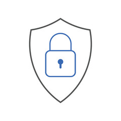 network protection icons. Lock security shield icon