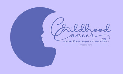 Vector illustration design concept of national childhood cancer awareness month observed on every September.