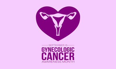 Vector illustration design concept of gynecologic cancer awareness month observed on every september.