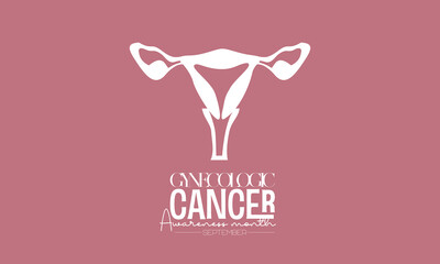 Vector illustration design concept of gynecologic cancer awareness month observed on every september.