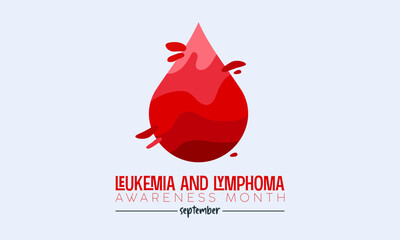 Vector illustration design concept of leukemia and lymphoma awareness month observed on every september.