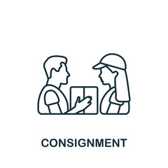 Consignment icon. Line simple line Shipping icon for templates, web design and infographics