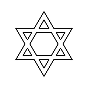 judaism religion line icon vector illustration