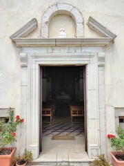 Fototapeta na wymiar Oratino - Entrata della Chiesa di Santa Maria di Loreto