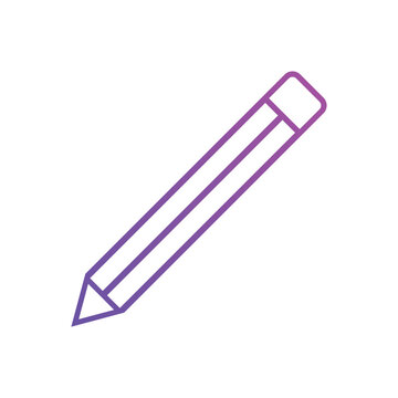 Pen, pencil icons. Drawing tools icon gradient color