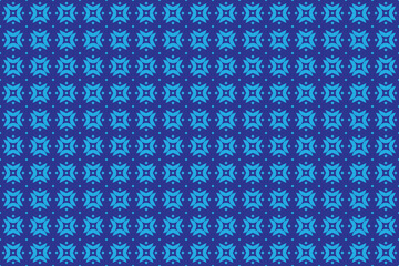 seamless pattern with blue flowers