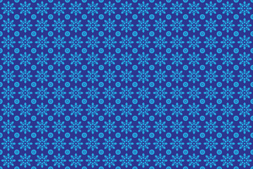 seamless pattern with blue flowers