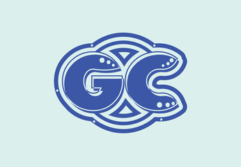 Letter GC logo and icon design template