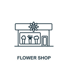 Flower Shop icon. Line simple icon for templates, web design and infographics