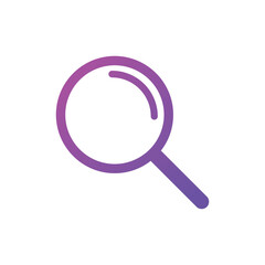 Magnifying glass or Search icon. Magnifier glass sign gradient