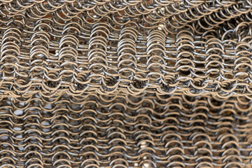 iron rings in chains as background