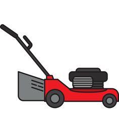 Lawn mower, illustration, vector on a white background. EPS10.