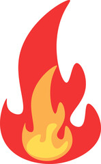 fire design illustration isolated on transparent background