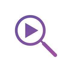  search video icon vector illustrations. Used for SEO or websites gradient color