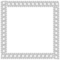 Vector background, frame, border from outline candy cane. Contour edging, decoration on theme sweet New Year and Christmas. For greeting cards, invitations, xmas design