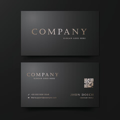 Black and Gold Luxury Elegan Business Card Editable Template