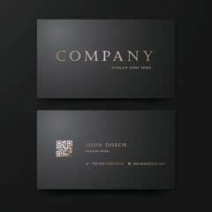 Black and Gold Luxury Elegan Business Card Editable Template